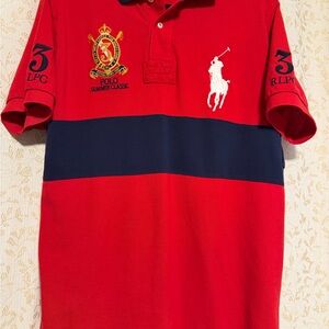 Polo by Ralph Lauren Red and Navy Polo Shirt